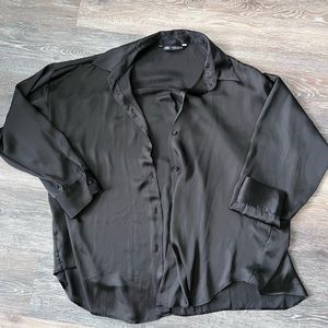 Zara - Satin Button up Blouse